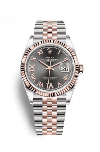 Rolex Datejust 36 Stainless Steel and Rose Gold Rhodium Diamond 6 & 9 Roman Dial Jubilee Fluted Bezel
Ref. 126231-0023