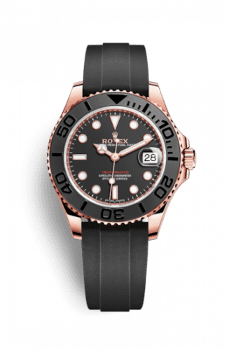 Rolex Yacht-Master 37 Oysterflex Rose Gold Black Dial Ceramic Bezel
Ref. 268655-0002